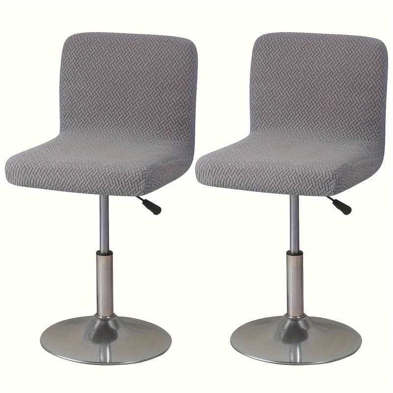 TEMU 2pcs T-shaped Jacquard Rotating Bar Stool Covers Elastic Low-back Chair Covers Restaurant Bar Chair Covers