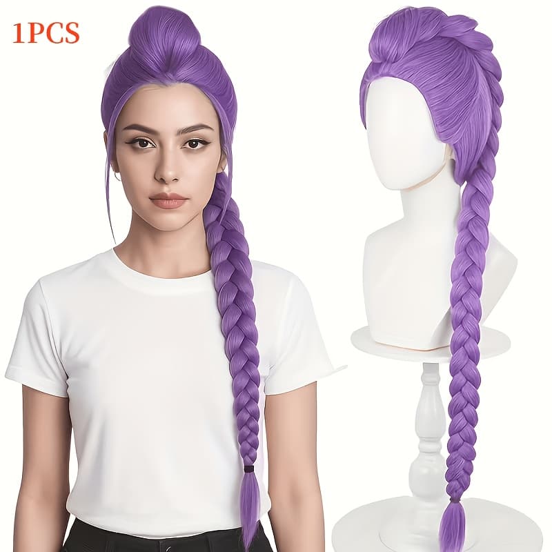 TEMU In Black And Purple, Rose Red, And Purple. This Unsewn Costume Is Suitable For Halloween Parties And For Fans To Dress Up As Their In Korean Fashion.