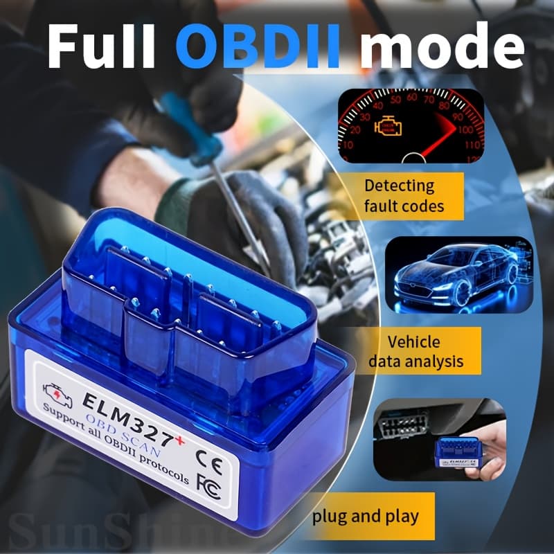 TEMU Wireless Car Fault Code Reader - Wireless-compatible, Full Obd1 Mode Scanner For & Ios, Advanced Diagnostic Tool With Data And Emissions Tests, No Battery Required
