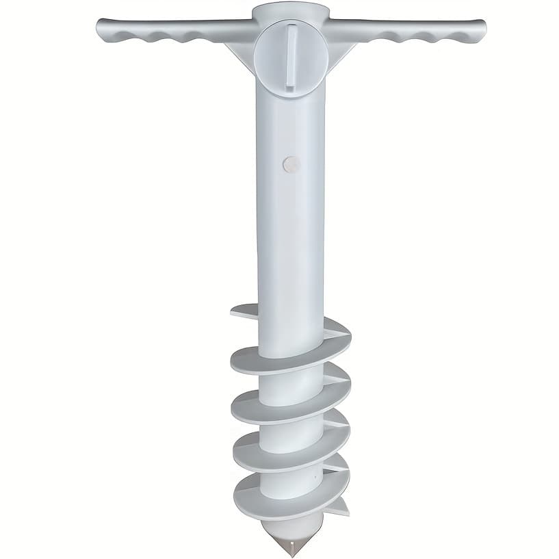 TEMU Heavy-duty Beach Umbrella Sand Anchor With 5 Spiral Screws, Universal Beach Umbrellas, Secure Umbrella Base For Strong