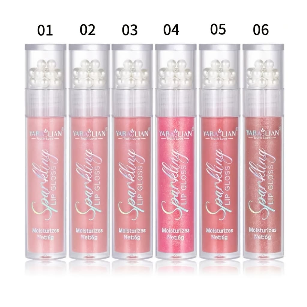 TEMU 6 Luxurious, Shimmering Lip Glosses, Long-lasting, Easy To Apply, Smooth, Delicate Texture, Leaving Lips Full And Shiny, Lipstick For Women, Perfect For Christmas Gifts.