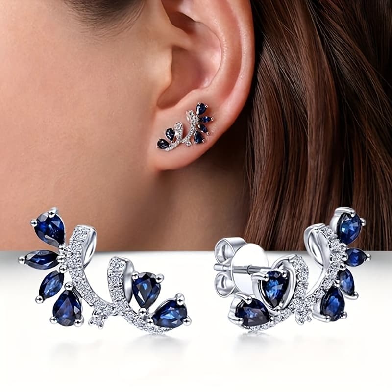 TEMU Flower Earrings And Earrings For Women With A High-end And Design. Flower Vine Earrings