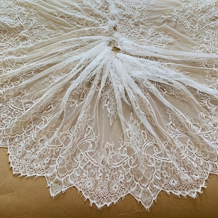 TEMU 3 Meter Lace Trim With 40cm Wide Lace Appliqué, Suitable For Sewing, Crafts, Clothing, Home, And Wedding Decorations
