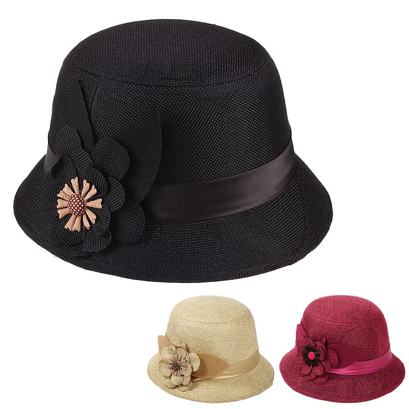 TEMU 3pcs Set Of Elegant Women's Fishing Hat, In Colors, Foldable Large Flower Hat, Suitable For Daily Wear, Perfect Gift For Grandmothers, Mothers, And Great-grandmothers.