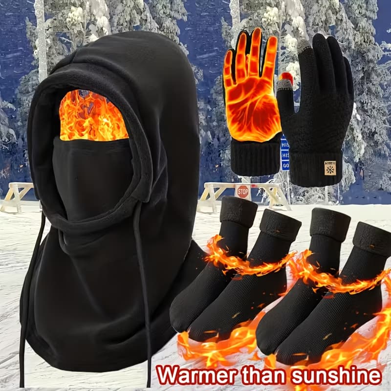TEMU 3/4pcs Winter Hats For - Golves/hats- Cold-festival Gifts