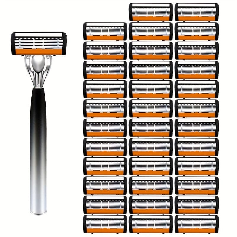 TEMU 36pcs Replacement Blade High-quality Men's And Women' Steel Shaver Set, Providing A Smooth, Tight, And Comfortable Hair Removal Experience, With Sharp And Durable And Easy To Replace Blade Heads