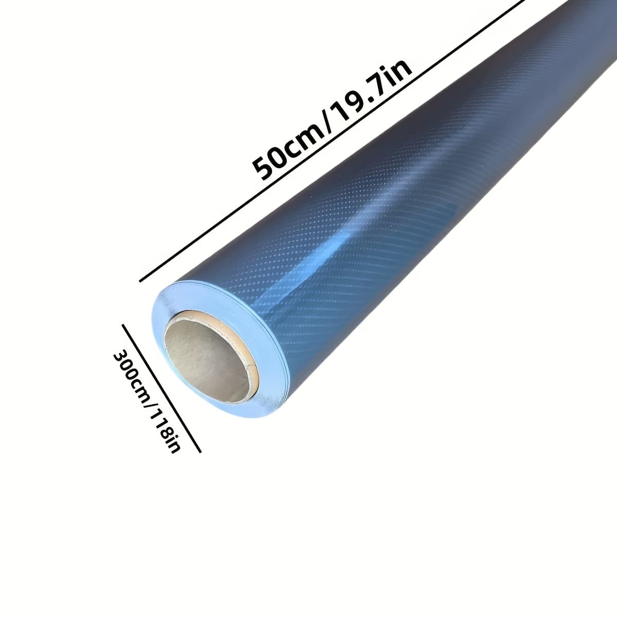TEMU High Gloss 6d Grey Carbon Fiber Vinyl Self-adhesive Film, No Release Automotive Plastic Wrap 50cm X 300cm/19.7 Inches X 118in