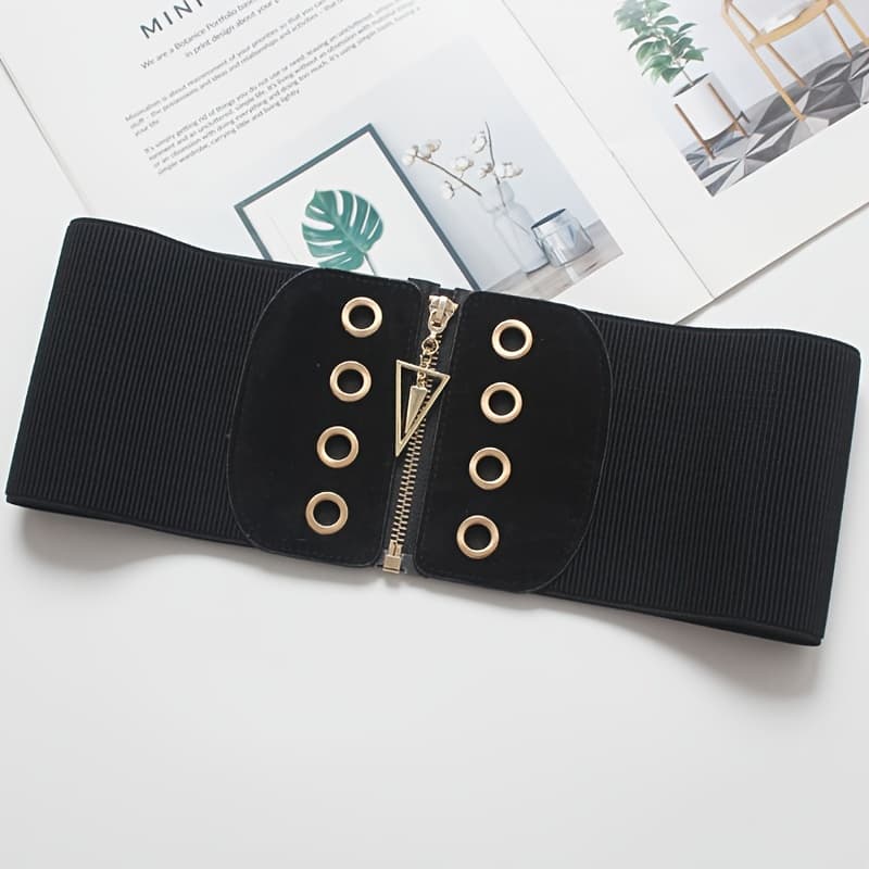 TEMU Chic Elastic Wide Waist Belt For Women - Versatile & Stylish, Perfect For Casual To Weddings & More