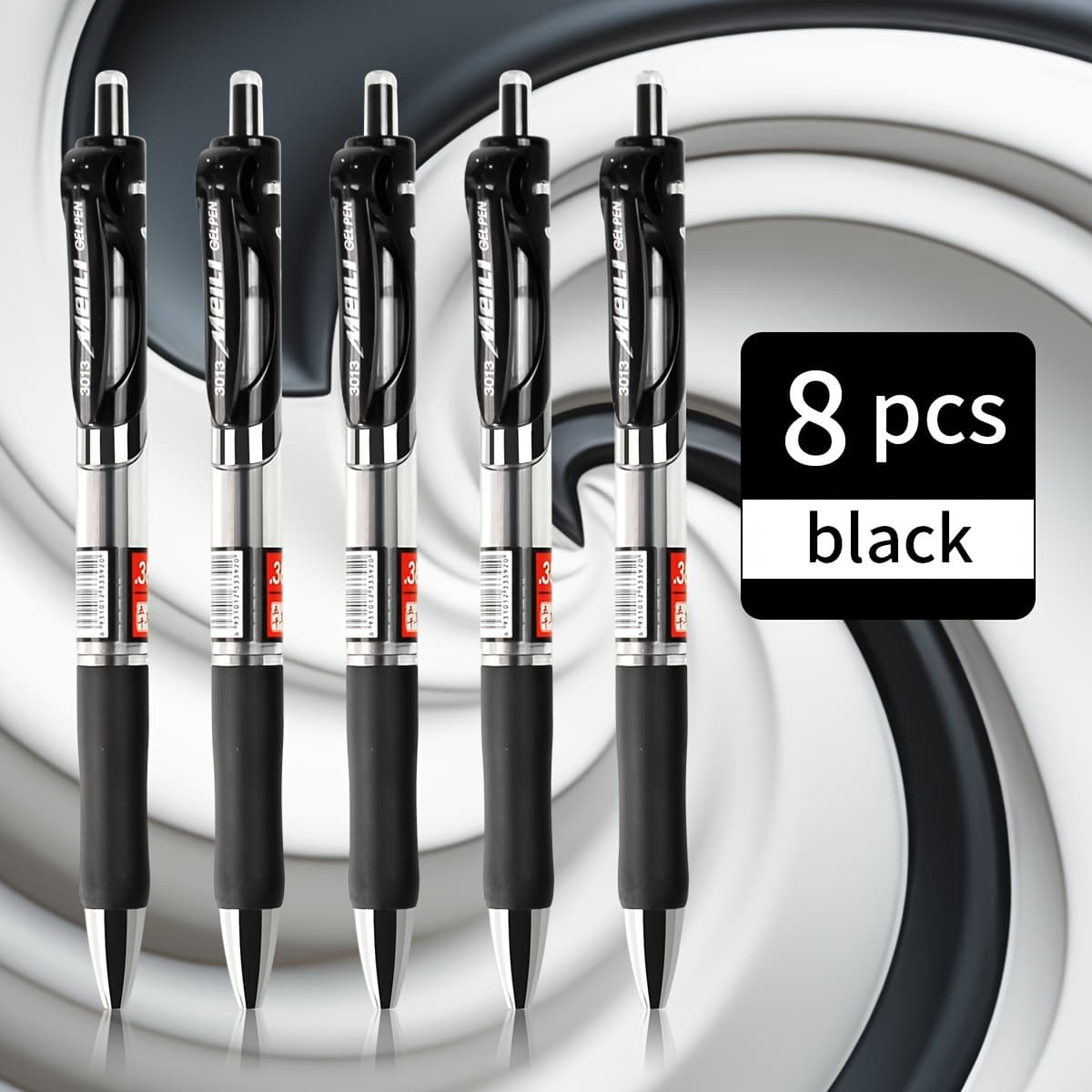 TEMU Wuqiannian Gel Ink S 4/8 Pack - Ultra Fine 0.38mm Point, Quick Drying, Ergonomic Grip, Large Capacity Black Ink For Smooth Writing - Perfect For Students And Office Use