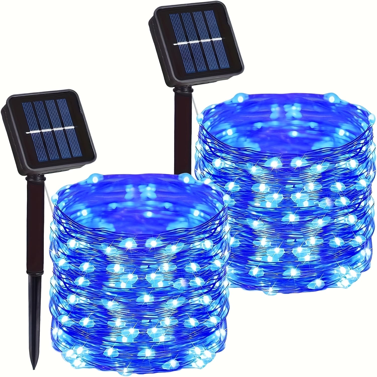 TEMU 2/4 Pack 105 Ft/300 Led Solar String Lights | Ip44, 8 , Christmas Decor, Durable Copper Wire, For Garden, Patio, Yard, Party, All