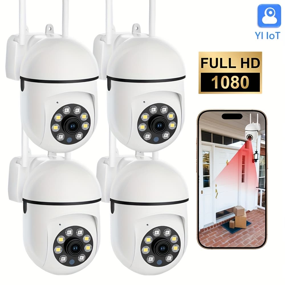 TEMU Smart Home Security Cameras Yi Iot - 1080p Fhd 2.4g Wifi, Ptz Wireless Ip Camera With Audio, Motion Detection Alerts, Night Vision, Auto Tracking For Elderly, , Pets