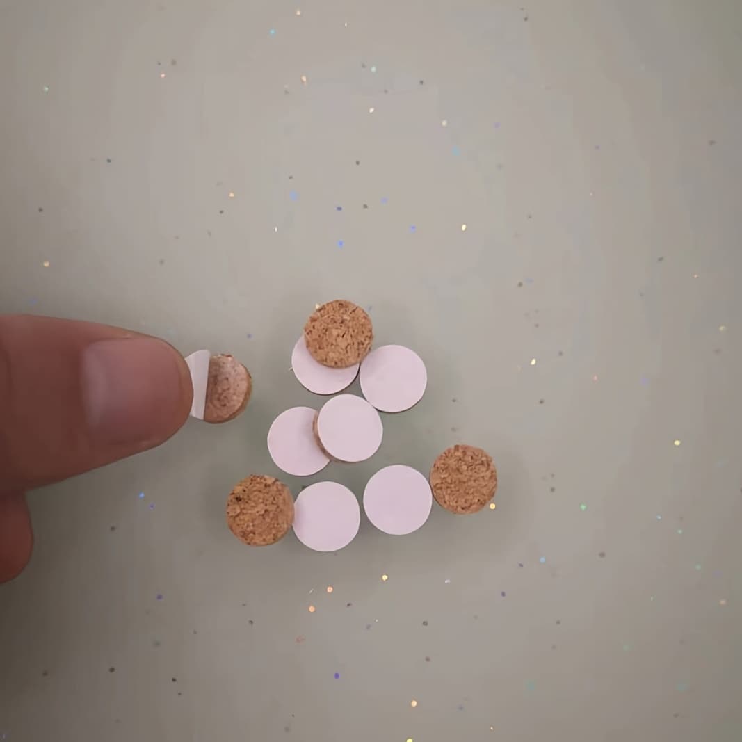TEMU A Set Of 1000pcs Of 2mm Thick Round Self-adhesive Cork Pads, Non-slip Pads For Chair Legs