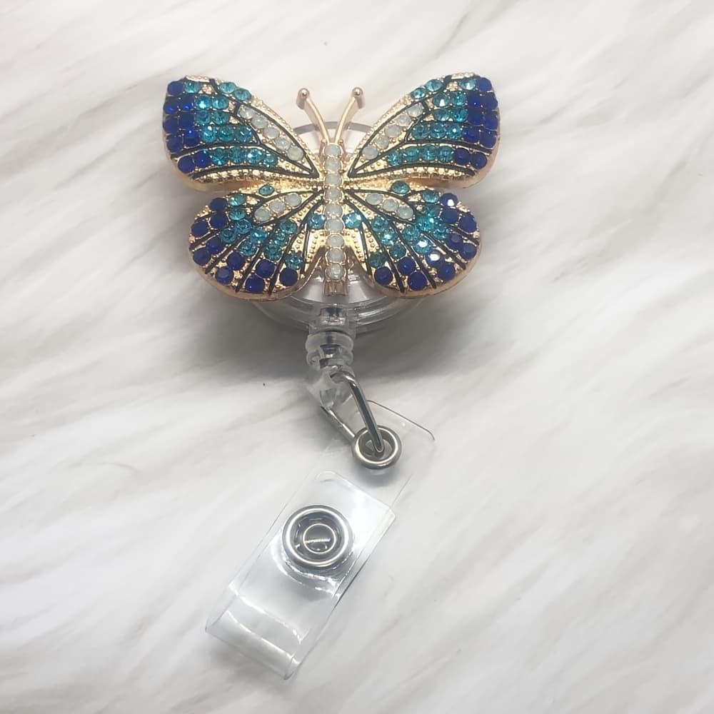 TEMU Rhinestones Retractable Badge Reel, Bling Nurse Badge Holder Reels With Swivel Alligator Clip For Teachers Students Employees