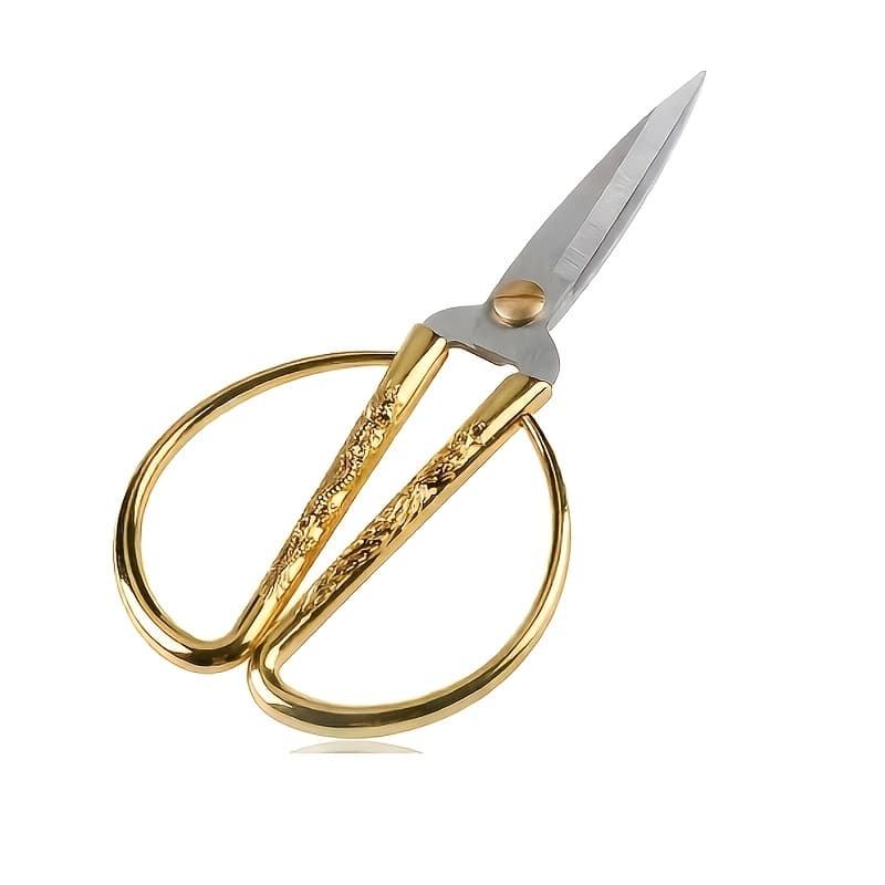 TEMU Stainless And Phoenix Scissors, Festive Opening, Ribbon-cutting, Dragon And Phoenix Scissors, Household Tailor, Retro Scissors