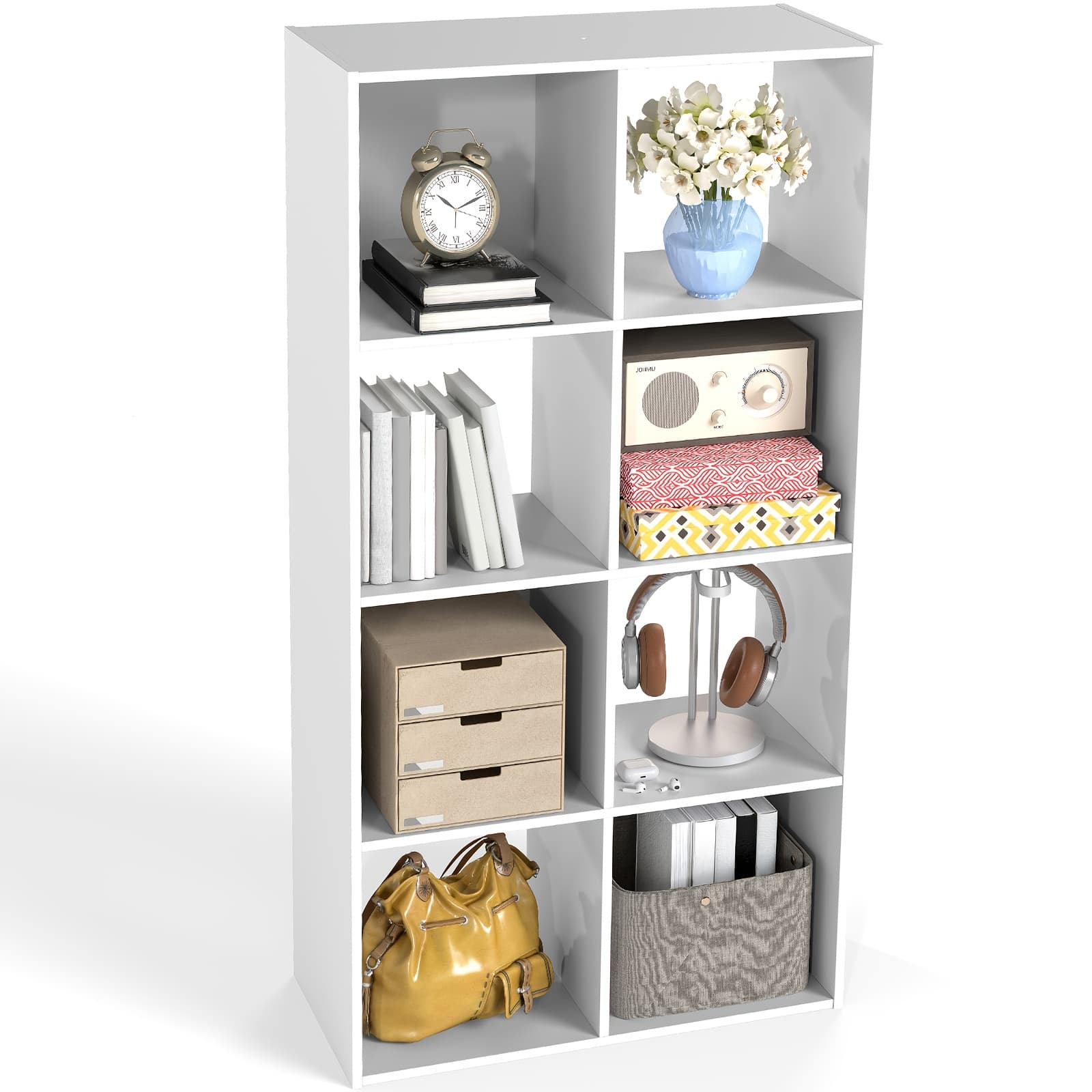TEMU 6/8/9-cube Storage Organizer With Removable Back Panels - Open Bookshelf Bookcase For Office And Entryway