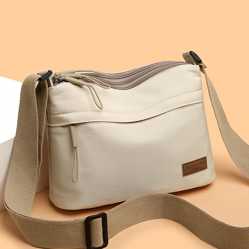 TEMU Simple Solid Color Nylon Bag For Women, New Multifunctional Casual Portable Fashion Shoulder Crossbody Bag
