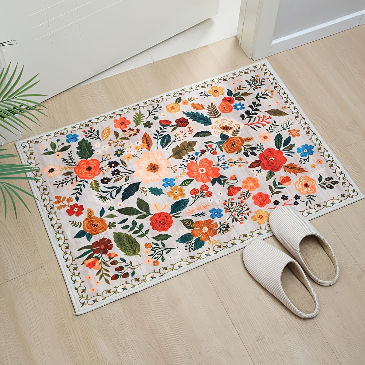 TEMU 1pc Washable Runner Rug, Non-slip And Durable Easy- For Areas, Entryway - Machine Washable For Pet Owners & Busy Families