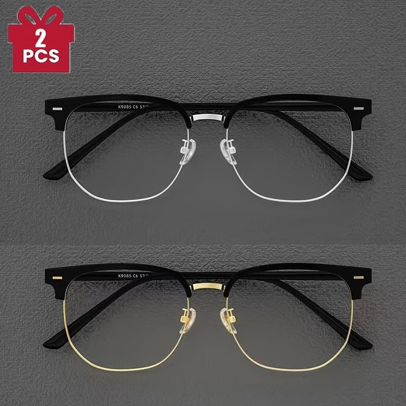 TEMU Of Flat Glasses For Men And Women Over-the-counter Glasses Pure Titanium Ultralight Glasses Are For Christmas