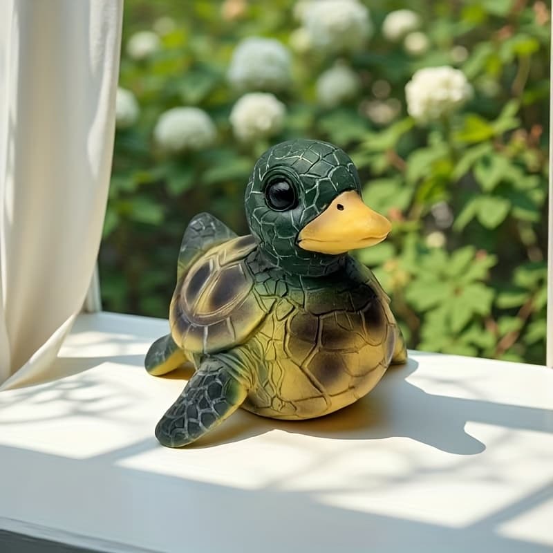 TEMU Creative Ocean Turtle Duck Whimsical Office Desktop Decoration Statue Ornament