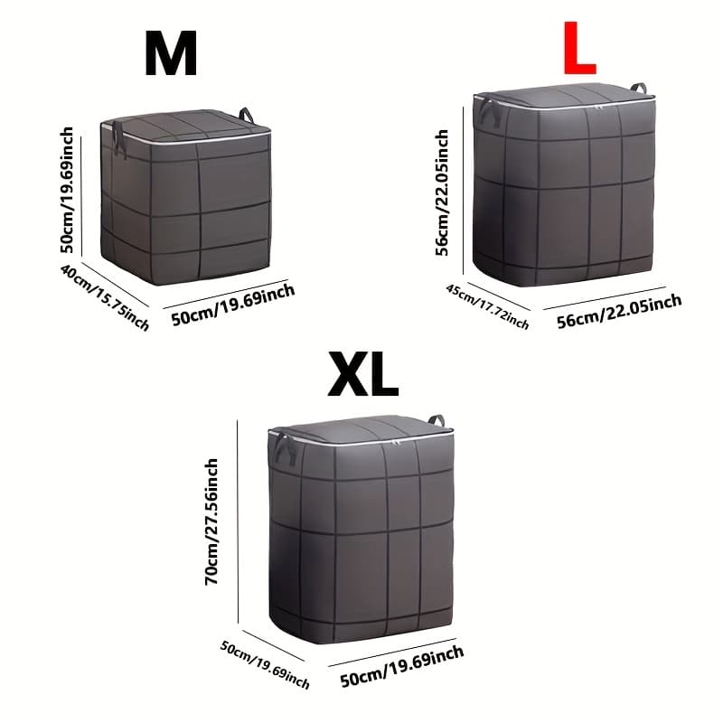TEMU Moving Packing Bag, Clothing And Quilt Storage Bag, Black , 3 Sizes From, Suitable For Different Storage Needs, Sturdy Bag, Suitable For Moving, Moving Dormitory And Other Storage Needs.