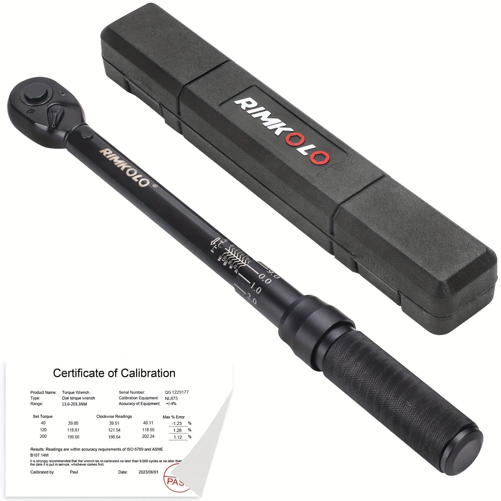 TEMU 1/2-inch Torque Wrench, 72-tooth Dual- Torque Wrench 1/2 Drive With (10-150ft.-lb./13.6-203.3 Nm)