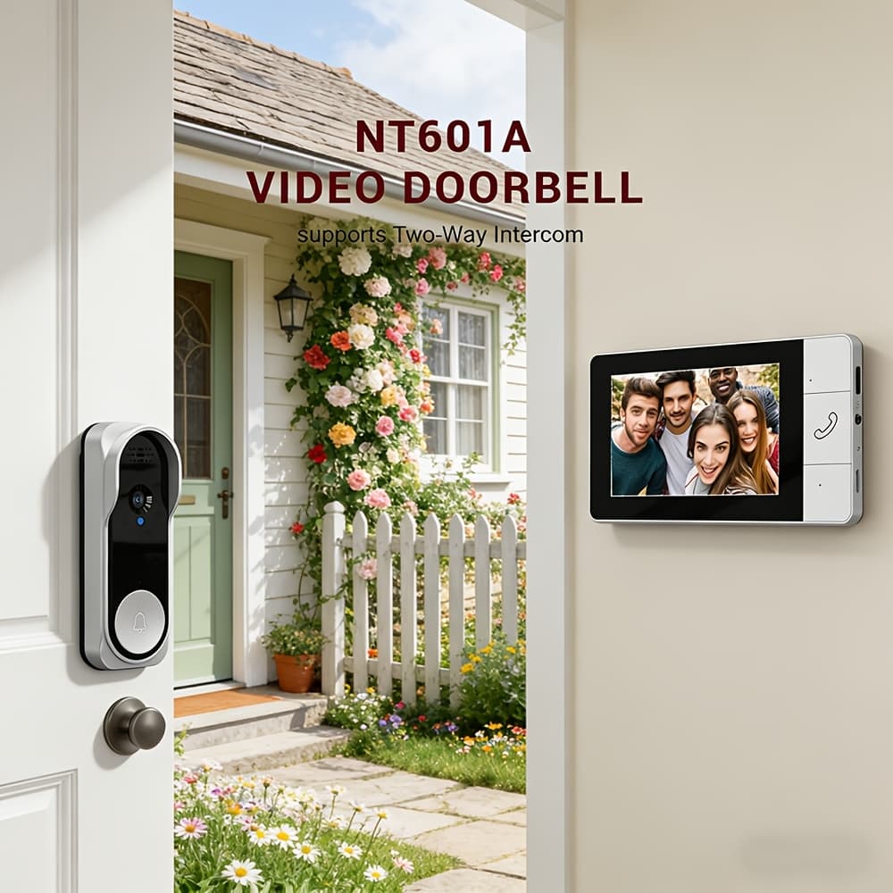 TEMU X7/nt601/x6 Smart Video Doorbell With 4.3" Display: No Wifi Needed & 128gb Storage | 300k Pixel + 3+ Month Battery | 90-min Charging - Home Security System For Apartments/houses