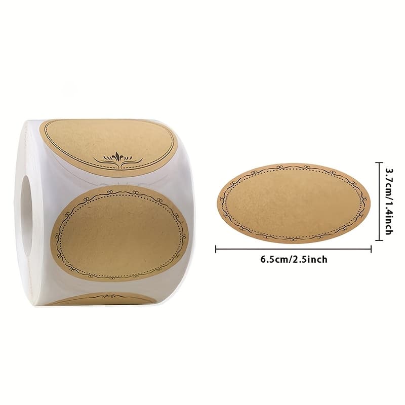 TEMU 250 Labels/roll, 2.5*1.4in Kitchen Food Date Marking Roll, Self-adhesive Stickers, Oval Labels For Food Classification, Jar Labels, Classification And Management Stickers