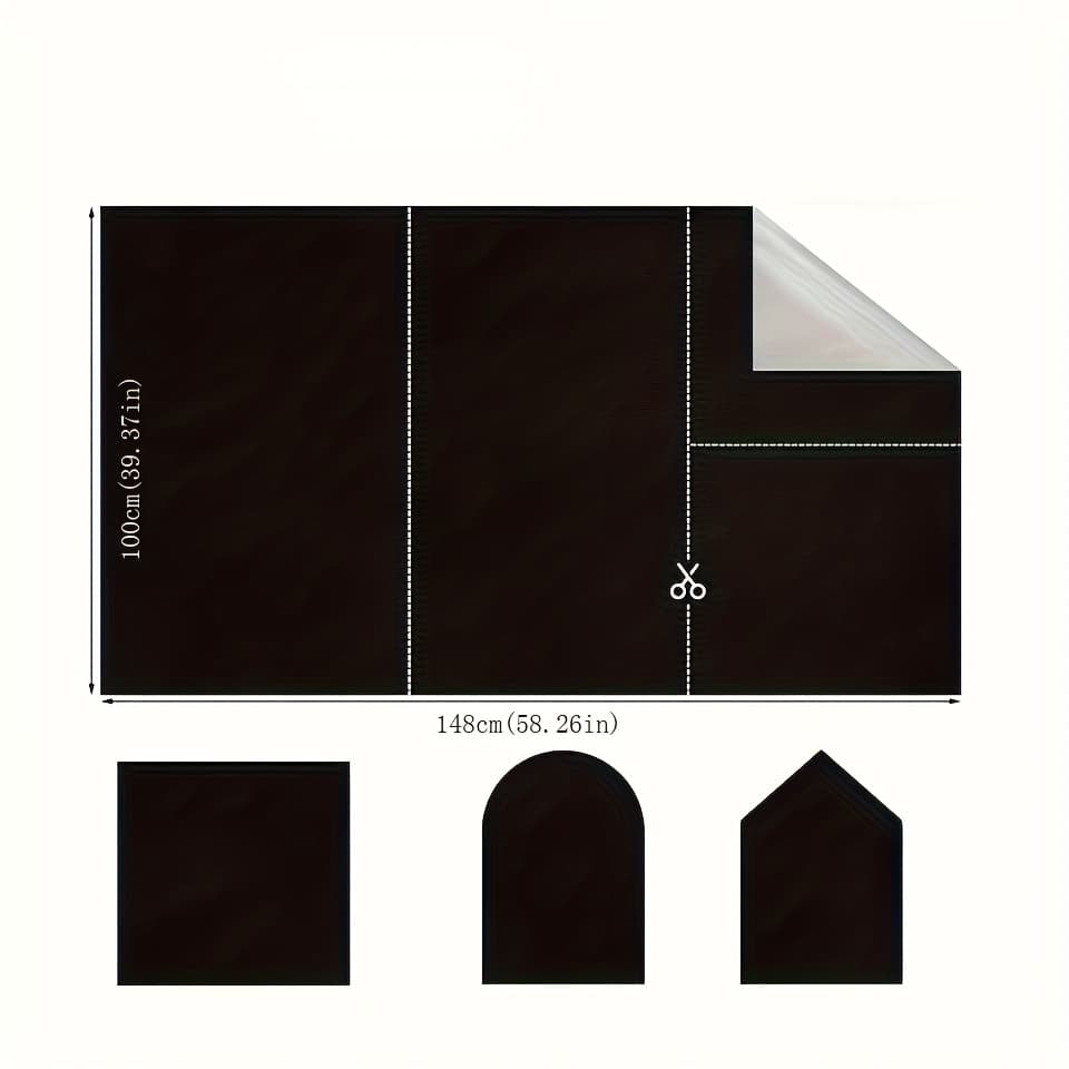 TEMU Portable Blackout Curtains, 100% Light-blocking, Easy To Stick On Without Drilling, Featuring Self-adhesive Closures, Suitable For Windows, Easy To Adjust, Perfect For Home, Office, Or Travel