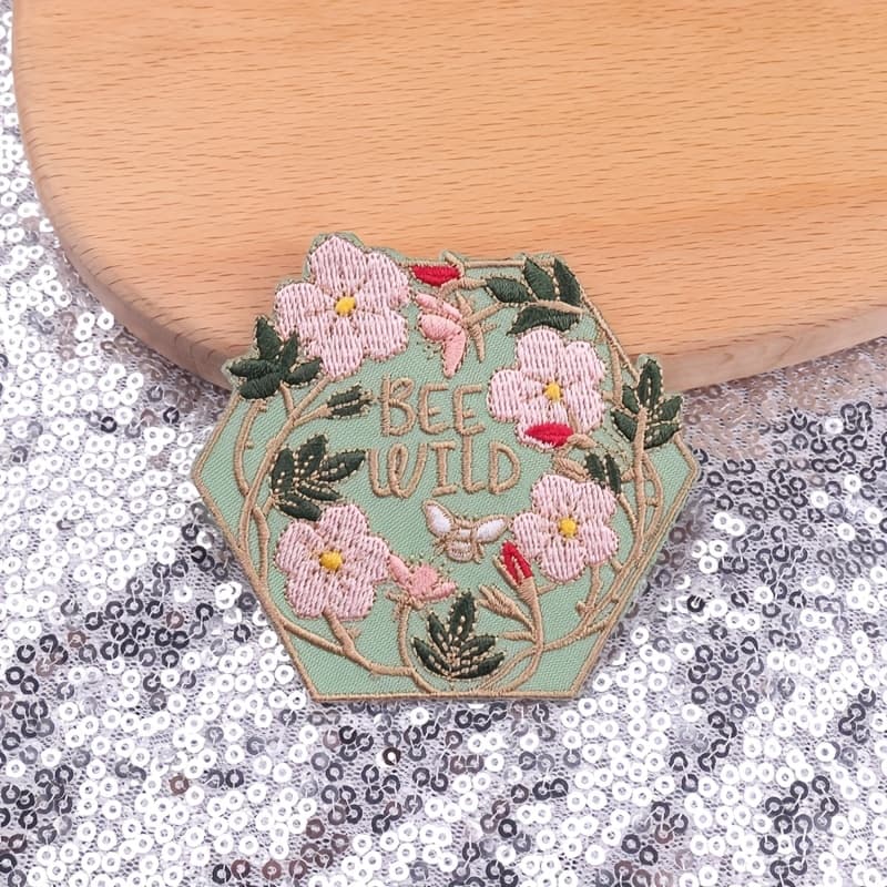 TEMU 1pc Embroidered Iron-on Patch - Thermoadhesive Ironing-on Clothing Patch Suitable For Jackets, Bags, Hats - Multicolor Embroidery, No Sewing Required For Fabric & Diy Crafts