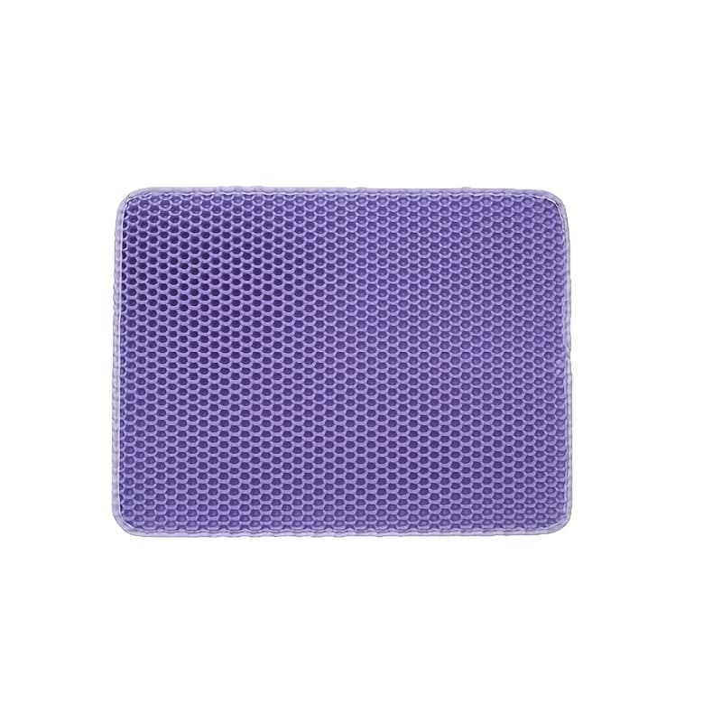 TEMU Cat Litter Mat Purple Color 45cm X 12in Large Size Double Layer Honeycomb Cat Litter Trapping Mat, Non Slip Urine Proof Big Cat Litter Box Mat For Floor, Kitty Litter Rug, Cat Supplies