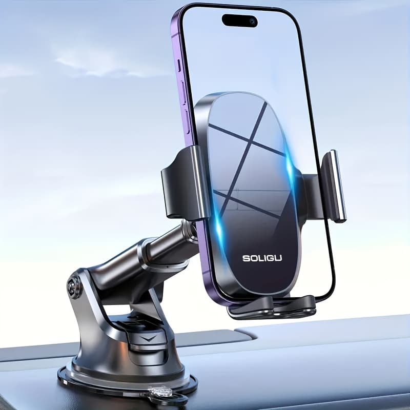 TEMU Soligu Cell Phone Holders For Your Car, Universal Car Phone Holder Mount For Dashboard Air Vent Compatible With Iphone 15 14 13 12 13 Pro Max Xs Xr X,