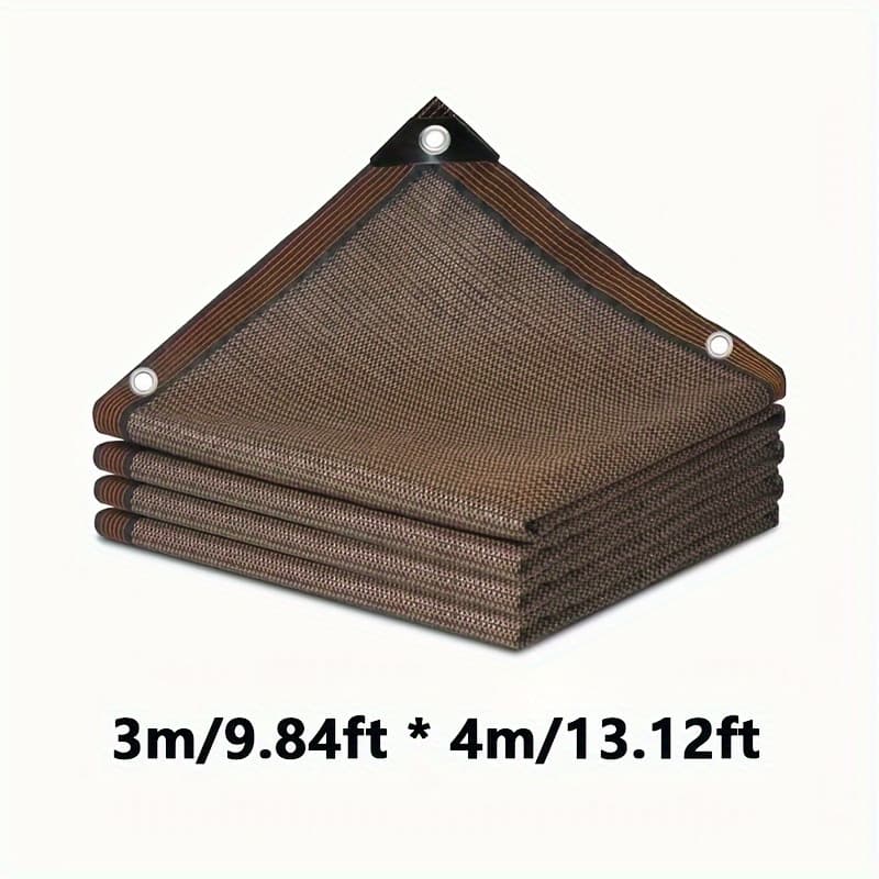 TEMU 1pc Coffee Colored 2m * 4m/ * 4m Shading Net, Shading Cloth, Shading Cloth, Suitable For Yards, , Gardens, Plant Sheds, Animal Sheds, Sun Protection, Uv Protection, Shading Rate (90%)