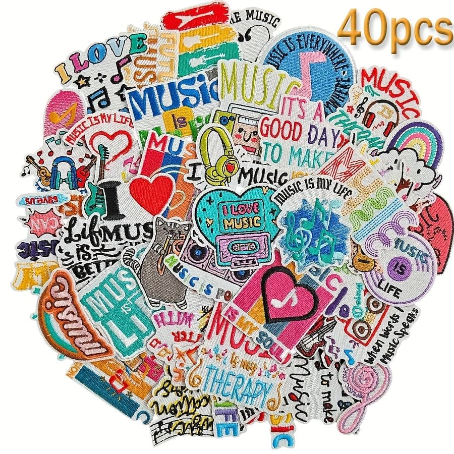 TEMU J.carp 40pcs -themed Iron-on Patches, Embroidered Patches For Clothing, Hats, Jeans, Dresses, And Backpacks
