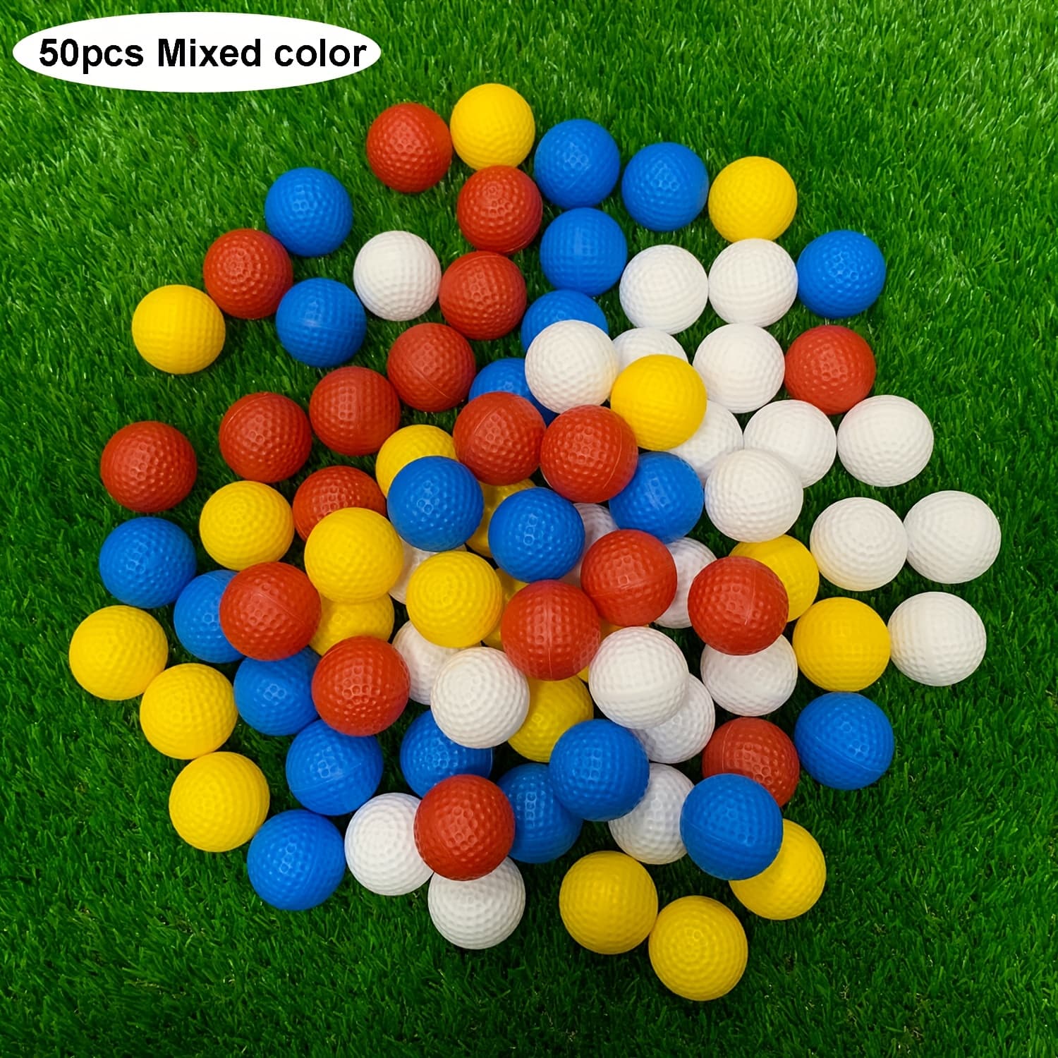 TEMU 50pcs 42mm High Golf Pe Practice Balls Indoor Outdoor Golf Practice Balls Jq895452