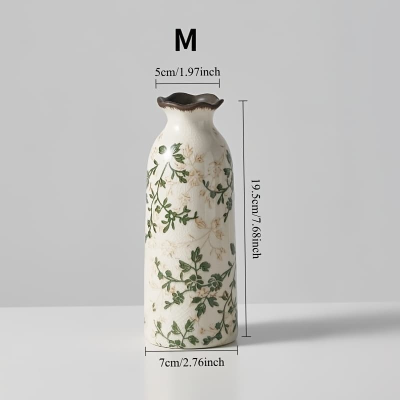 TEMU Vintage Vase, Vase, Rustic Ceramic Large Vases For Home Decors, Living Room, Bookshelf, Office, Grand Decor, Decors, Decor 5.71 Inch 7.68 Inch 9.65 Inch Best Christmas Gift Best Valentine's