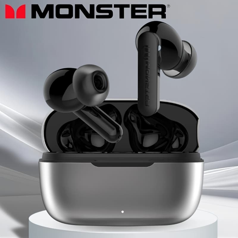 TEMU Monster Wireless Earbuds, In-ear Noise Cancelling Headphones, Cvc 8.0, Touch Control, Mic, 60h Playtime, Fit For Gaming Calls