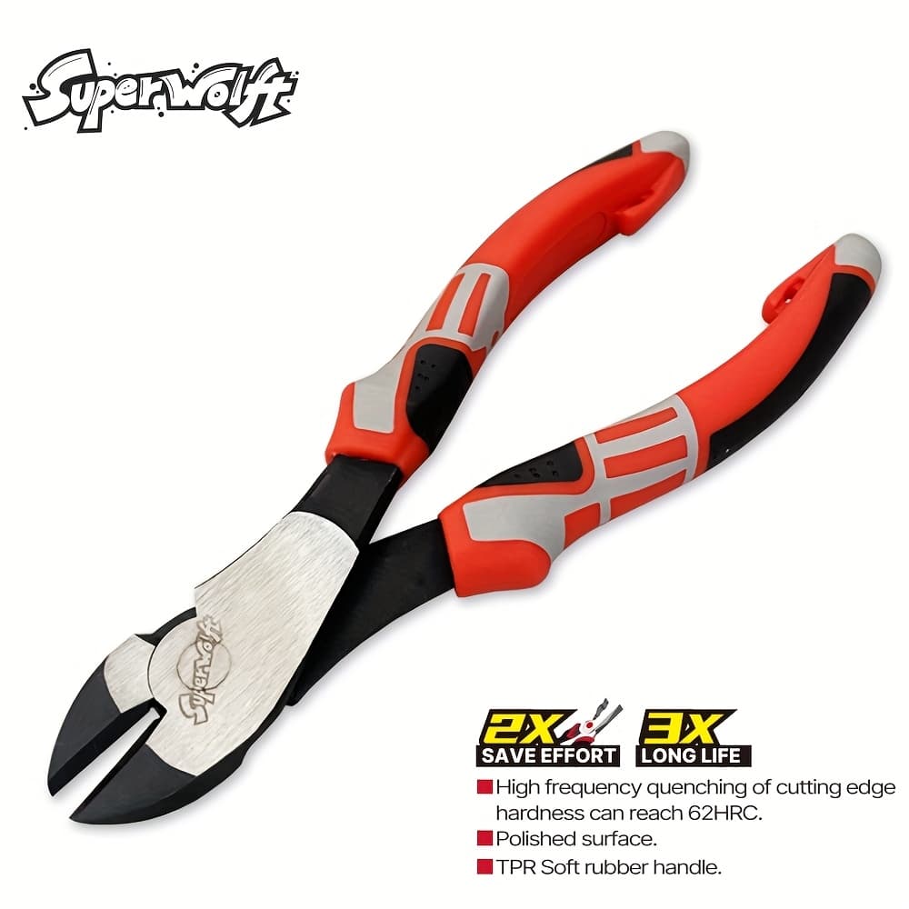 TEMU 7.5-inch Heavy-duty Diagonal Flush Cutting Pliers