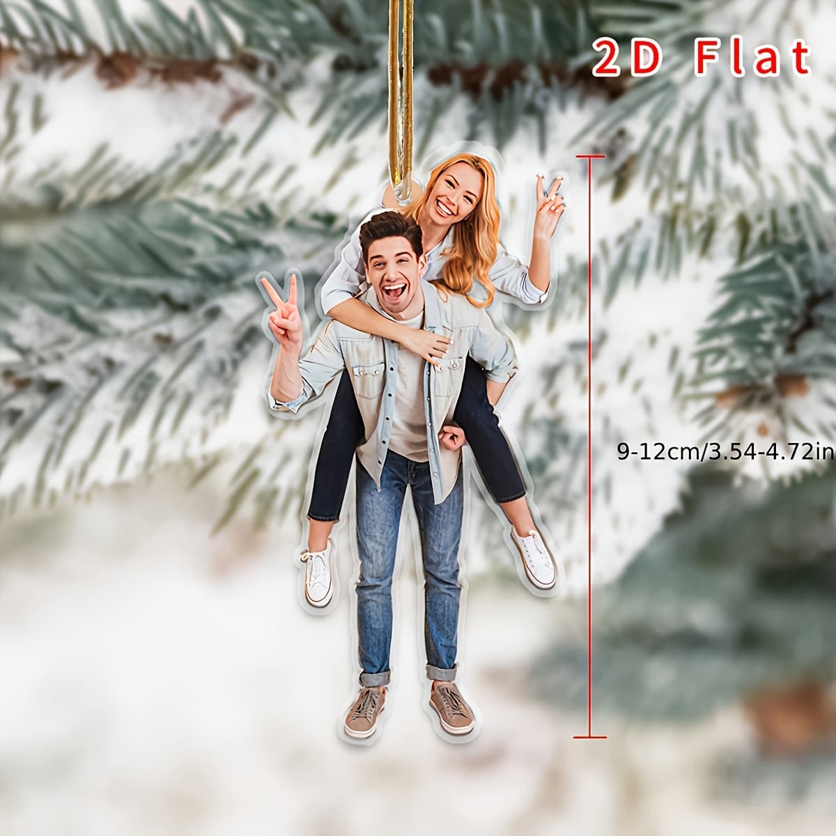 TEMU 2d Flat Custom Acrylic Photo Decoration - Couple , Ideal For Christmas, Anniversary, And Valentine's Day Gifts