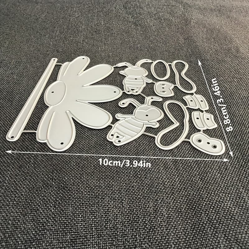 TEMU 1pc Flowers Metal Cutting Die, Diy Decoration Embossing Die Cut, Greeting Card Making Template, Suitable For Album Card Making, Handmade Card Tools.