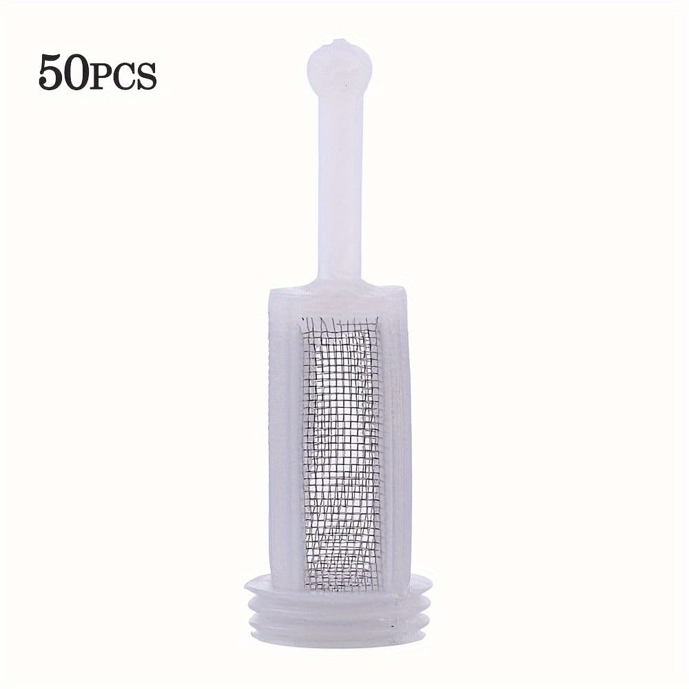 TEMU 50pcs Fine Mesh Disposable Spray Gun Filters - Paint Straining For Diy & Professional Painting, Spray Paint Filtering | Cylindrical Filters | Plastic Mesh Filters