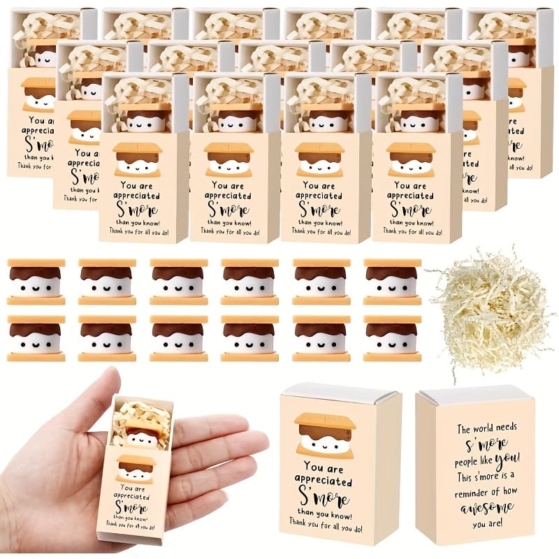 TEMU Gift For Her/him 20 Sets Appreciation Gifts Bulk Marshmallow With Box Party Favors Thank You Gift Rewards For Students Teacher Employee Nurse Coworkers Staff Team