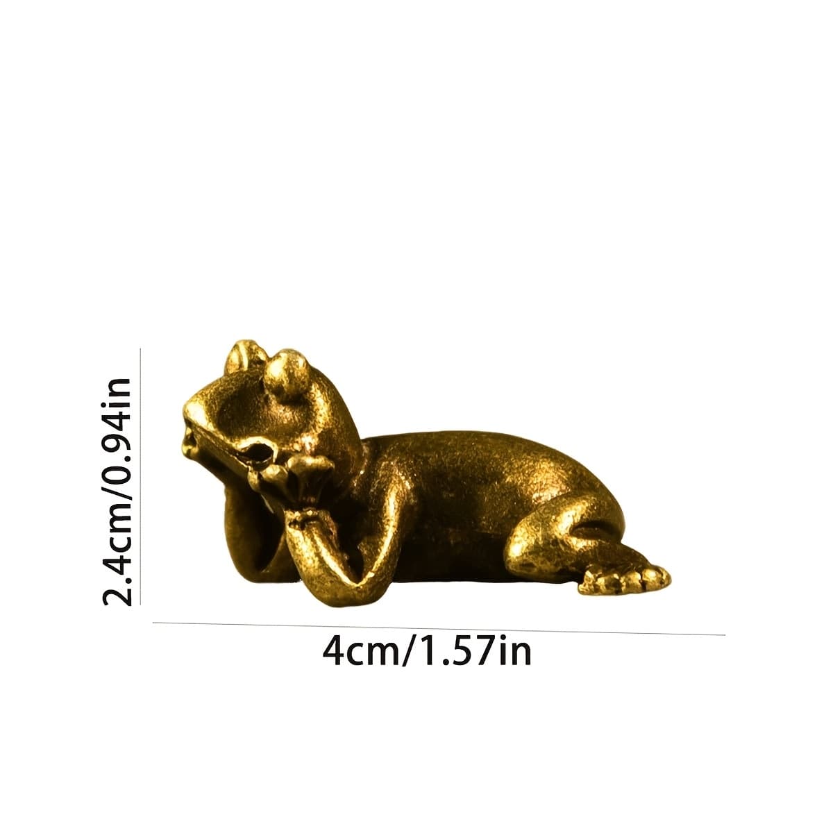 TEMU Vintage Bronze Incense Holder - Decorative Metal Ornament For Office Desk, Tea