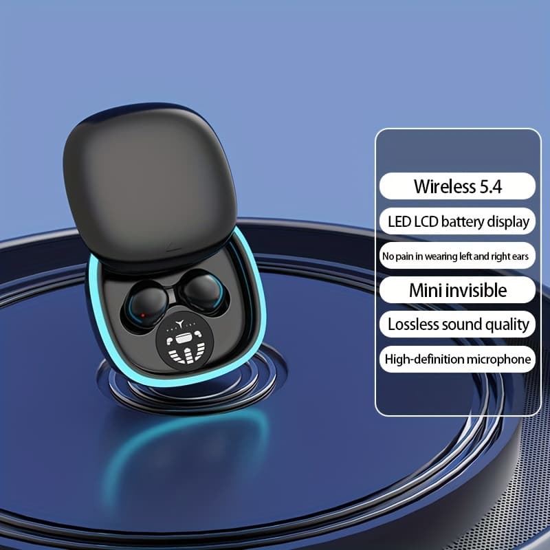 TEMU True Wireless Headset Mini - Ultra Small Wireless Non-flash Light Small Invisible -universal - For - Perfect Gift Forbirthday Easter Boy Girfriend