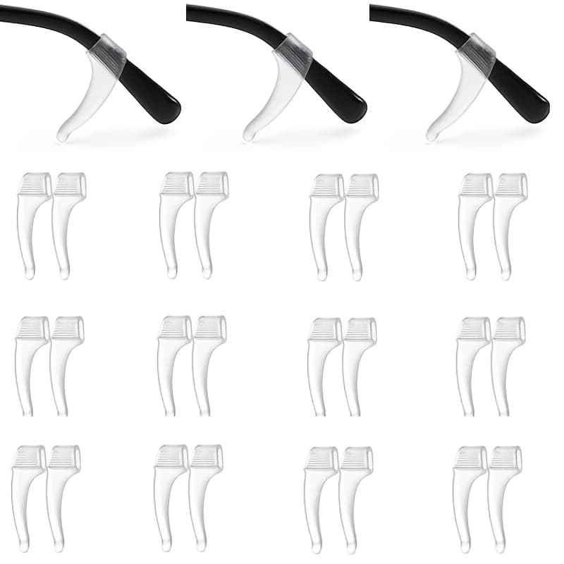 TEMU 24pcs Set Of 12 Pairs Of Anti-slip Glasses Clips, Soft And The Ears, Non-slip Ear Clips, Anti-slip Additions For Glasses
