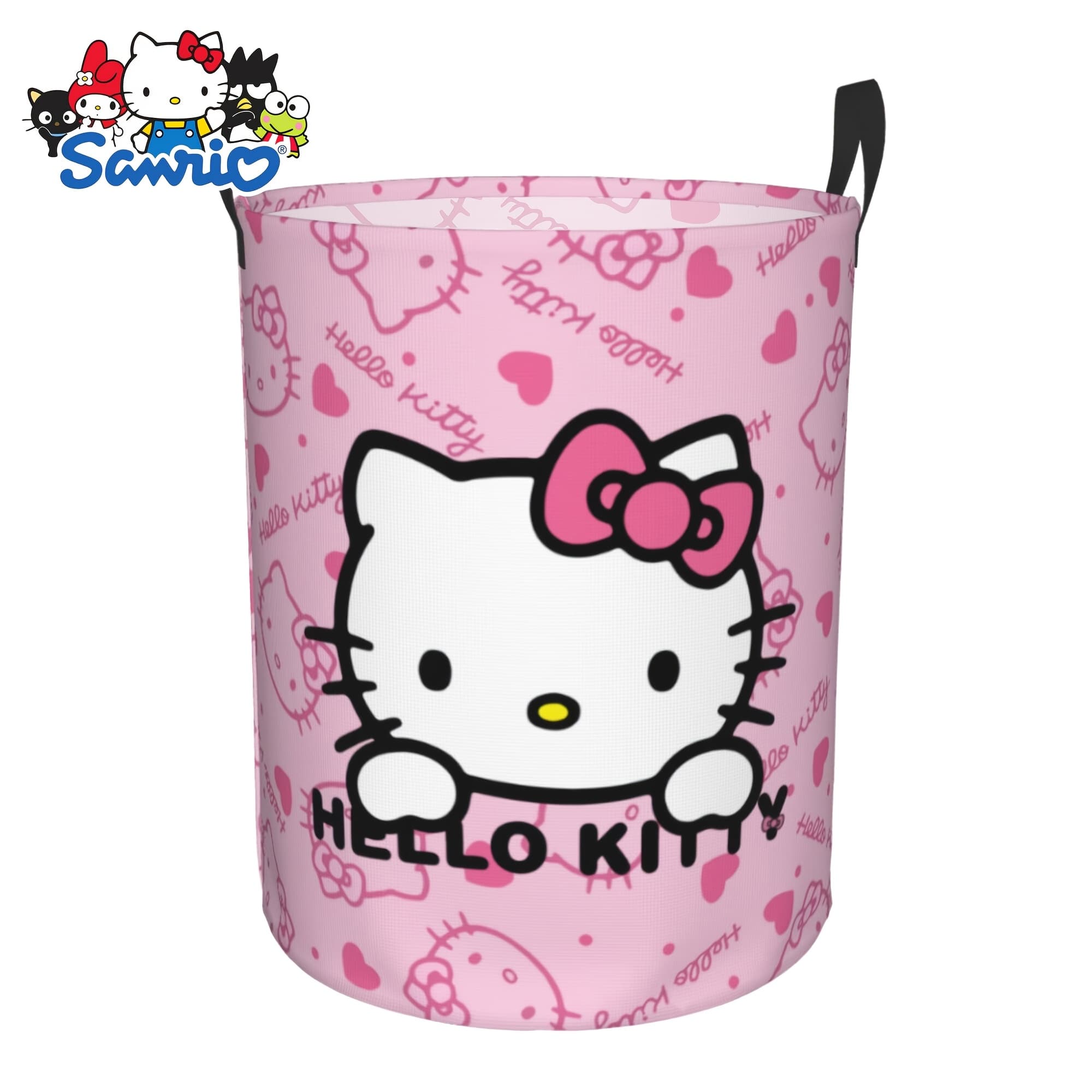 TEMU For Hello Kitty Laundry Hamper Laundry Baskets -portable Storage Hamper With Sturdy Handle, Oxford Cloth, Easy To Store And Collapsible Design- Official License