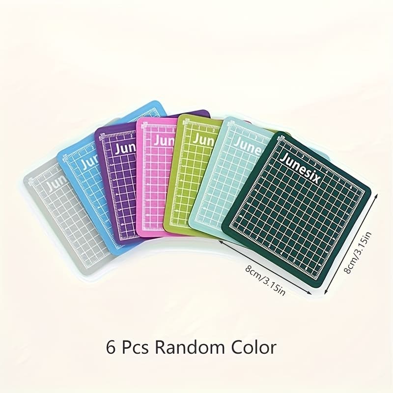 TEMU 6-pack Random Colors Cutting Mats 8x8cm Mini Cutting Pads