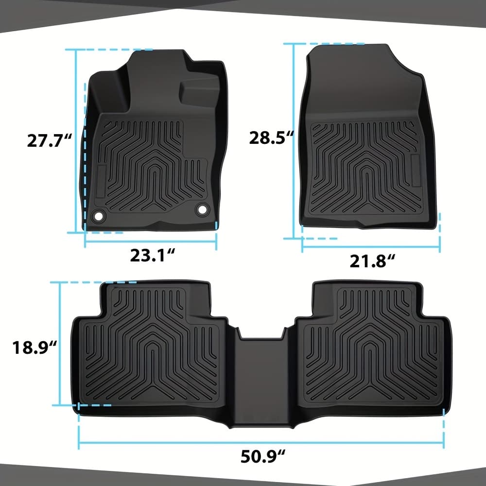 TEMU 3pcs Floor Mats For For Sedan 4-door 2016-2021, Fit For For 4-door 2016-2021, Fit For For 2-door 2016-2021, Floor Liner