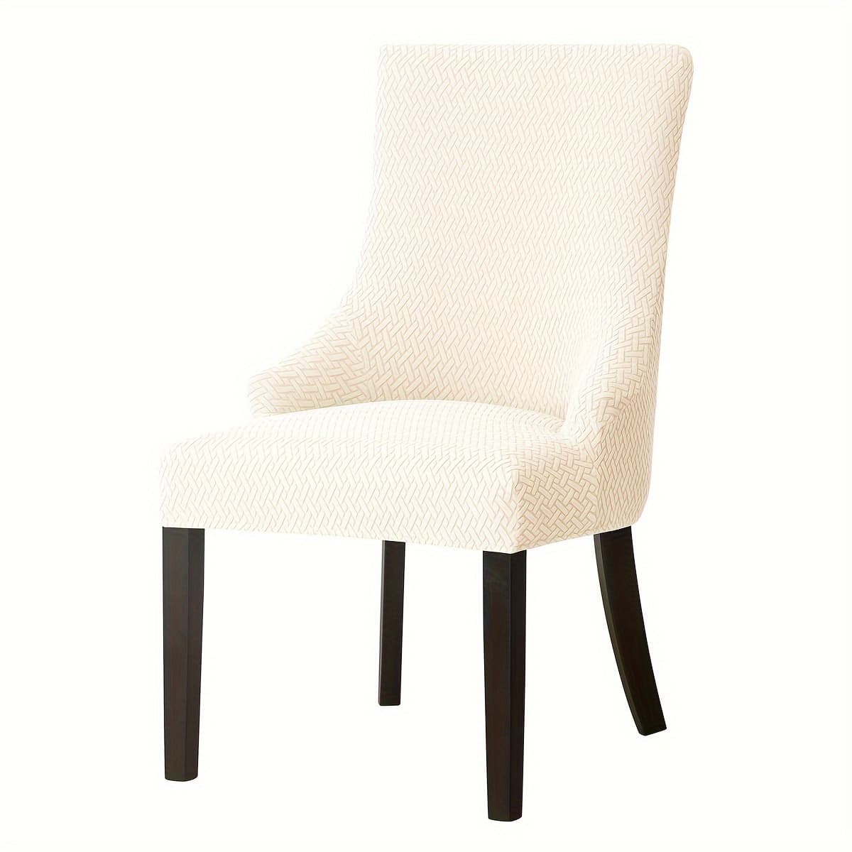 TEMU 1pc Jacquard Stretch Chair Slipcovers, Dining Chair Cover, Furniture Protective Cover, For Dining Room Living Room Office Home Decor