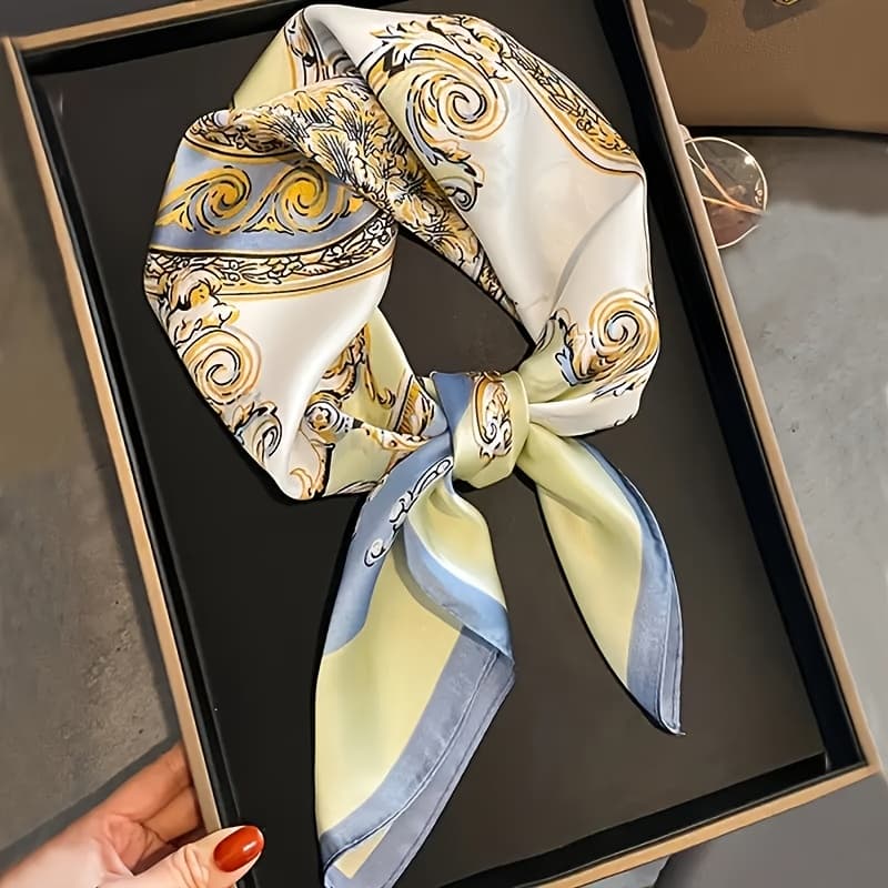 TEMU Women's Scarf, Roman Floral Pattern, , Soft And Elegant Decorative Neck Accessory | Decorative Collar Apparel | Palette
