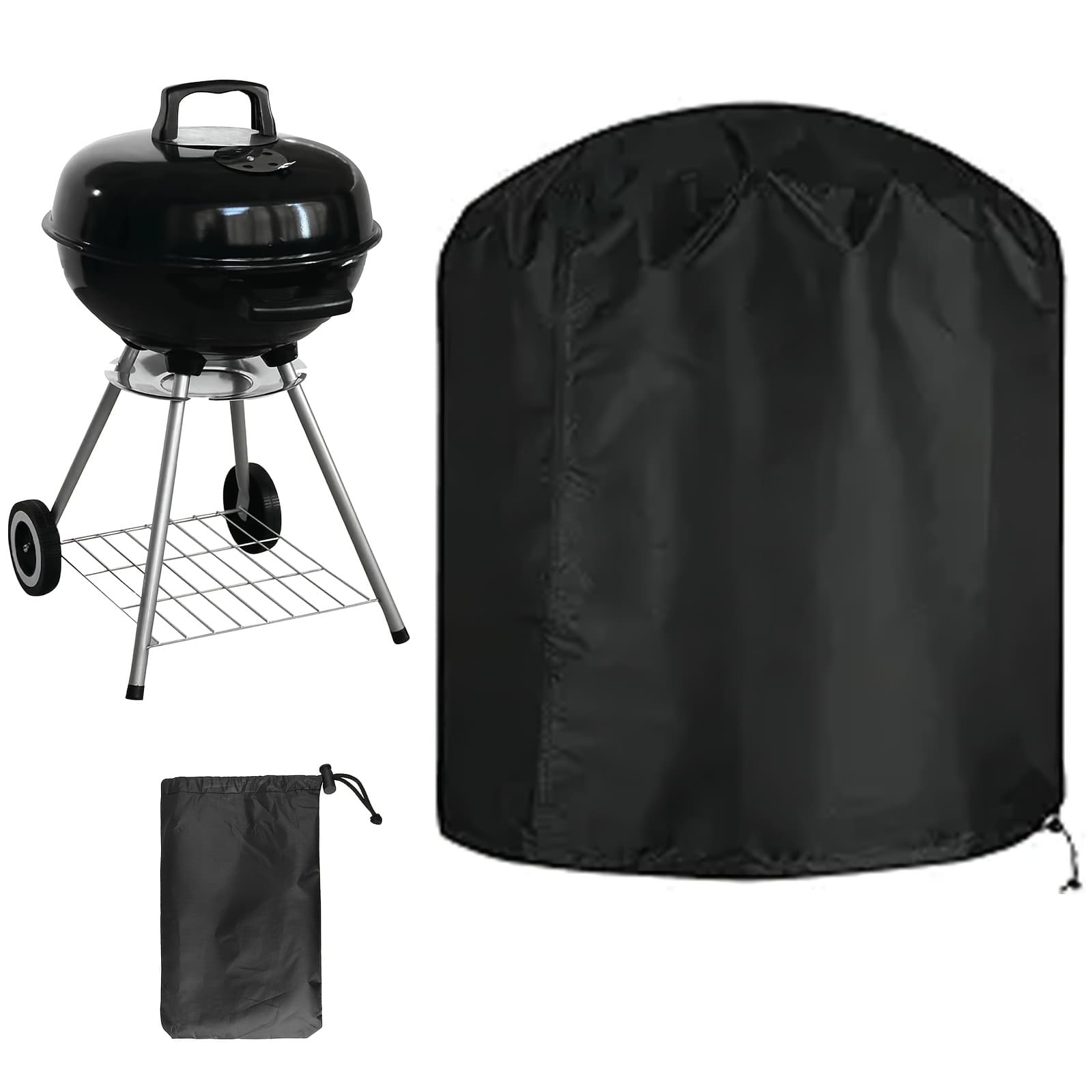 TEMU Outdoor Bbq Grill Cover, Heavy Duty Waterproof Barbecue Cover, Oxford Fabric Protector For -, 24" D X 28.5" H